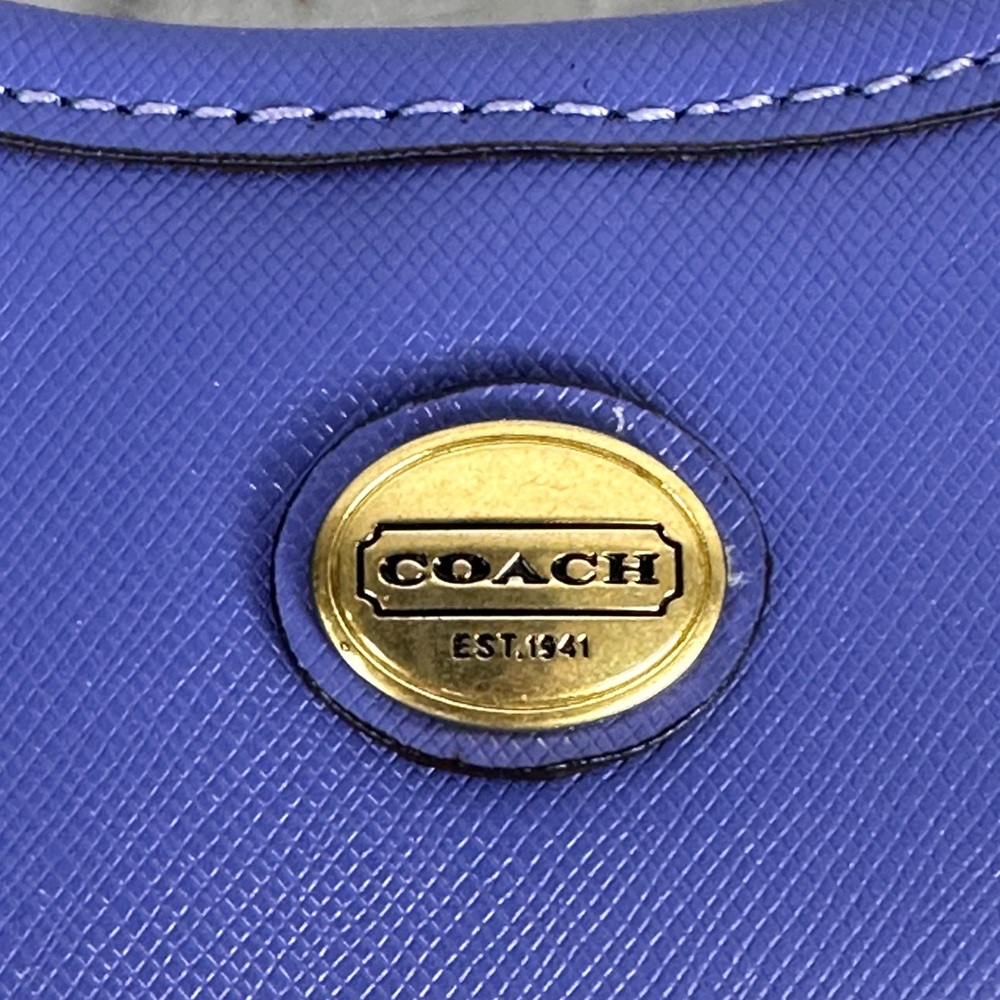 Coach Peyton Tote Bag F26103 Porcelain Blue Leather - Picture 7 of 7